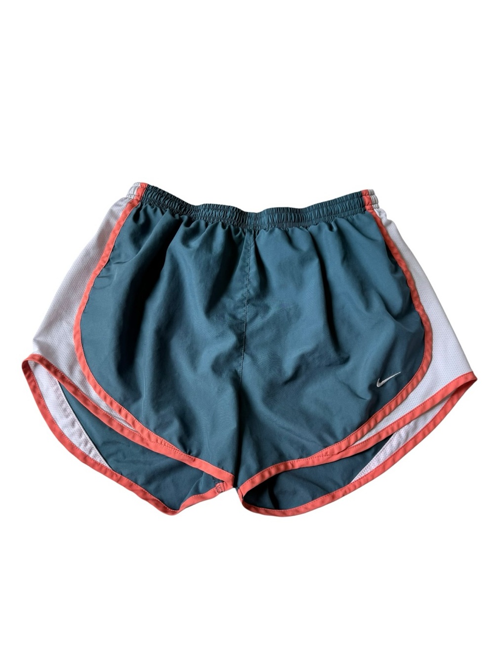Nike Women’s Teal Athletic Shorts with Coral Trim